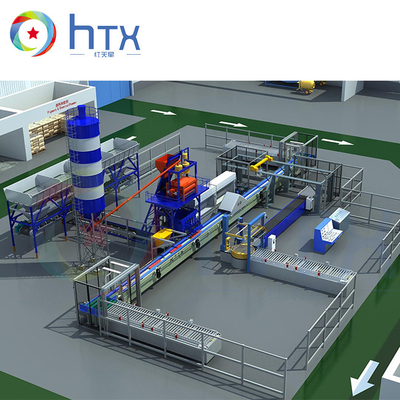 空の中心の機械ブロックの生産ラインを作る具体的な山の放出の屋根瓦