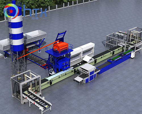 自動栽培 石生産 コンクリート配分システム カーブ石製造機械