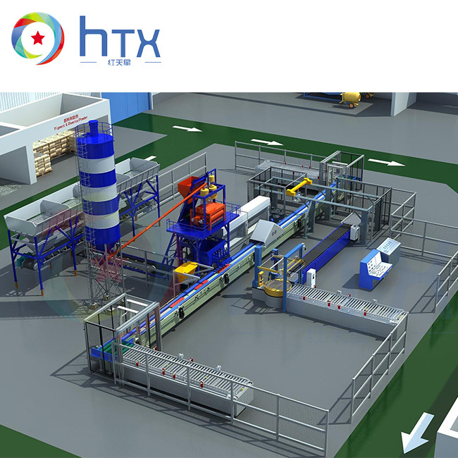空の中心の機械ブロックの生産ラインを作る具体的な山の放出の屋根瓦